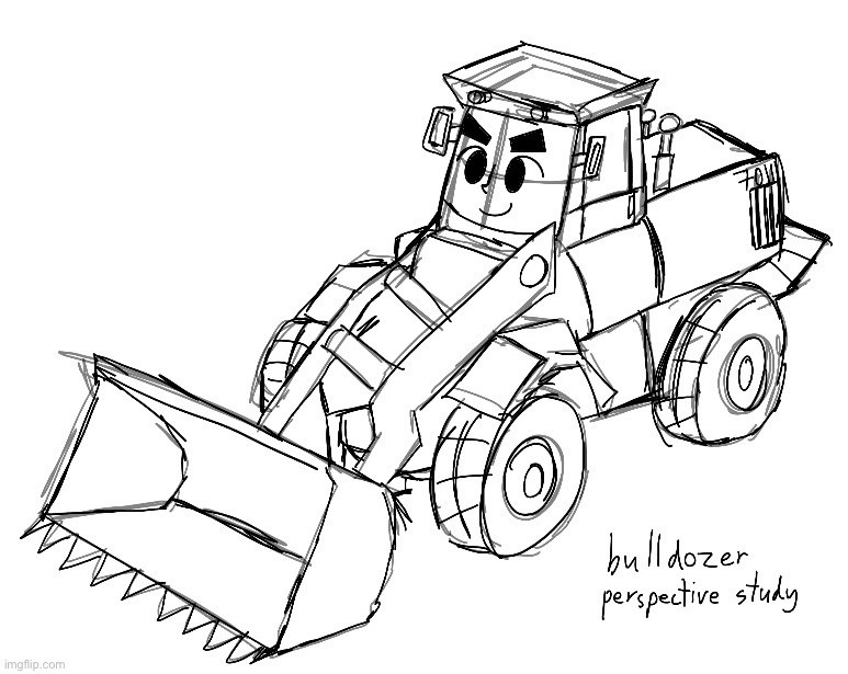 bulldozer perspective study | made w/ Imgflip meme maker