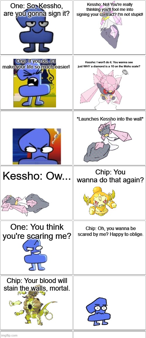 Contract.mp3 | image tagged in comic,kessho,chip,one,bfdi,battle for dream island | made w/ Imgflip meme maker