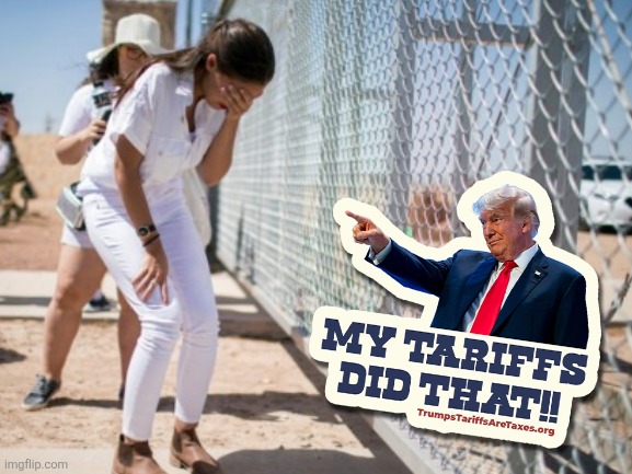 The libs' new toy is AWESOME! | image tagged in memes,aoc fake crying,donald trump,tariffs,trump derangement syndrome,democrats | made w/ Imgflip meme maker