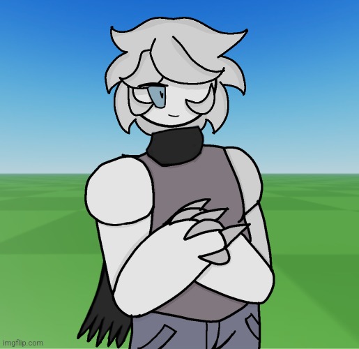 Null (I can't draw hands for shit and I'm lazy so now he canonical has claws I guess...) | made w/ Imgflip meme maker