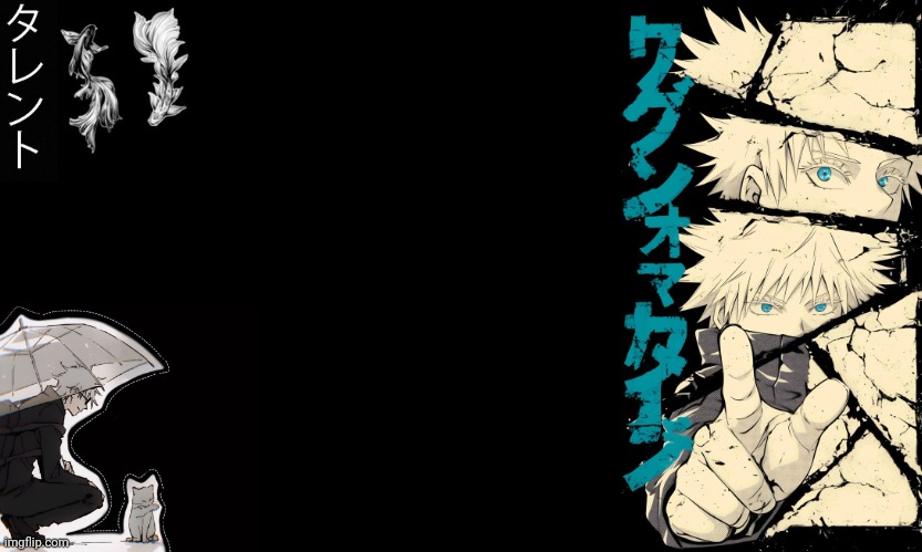 High Quality Gojo's announcement template Blank Meme Template