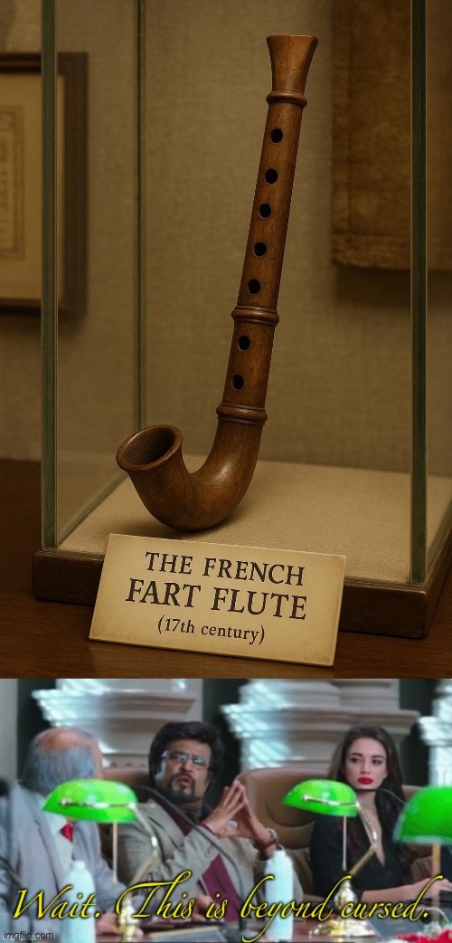 Fart flute | image tagged in wait this is beyond cursed,french,flute,fart | made w/ Imgflip meme maker