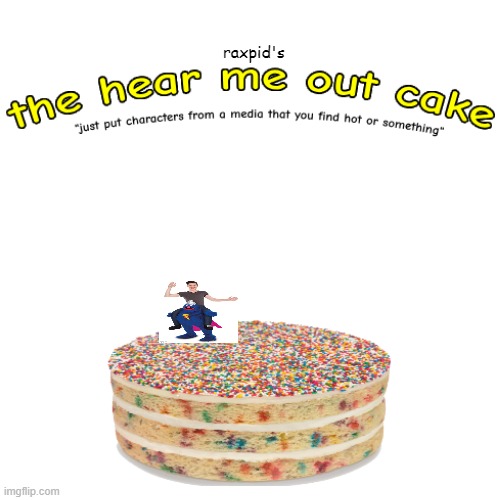 the hear me out cake | image tagged in the hear me out cake | made w/ Imgflip meme maker