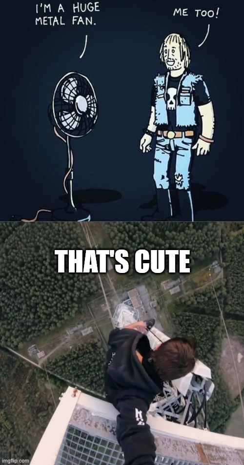 Metal is for Lattice Climbing | THAT'S CUTE | image tagged in lattice climber,heavy metal,europe,lattice climbing,climbing,free climbing | made w/ Imgflip meme maker