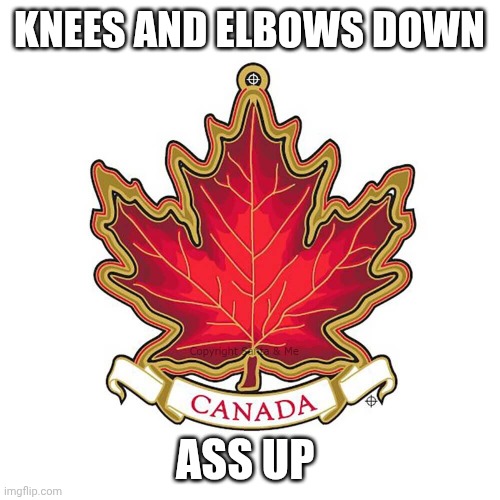 Elbows up | KNEES AND ELBOWS DOWN; ASS UP | image tagged in memes,justin trudeau | made w/ Imgflip meme maker