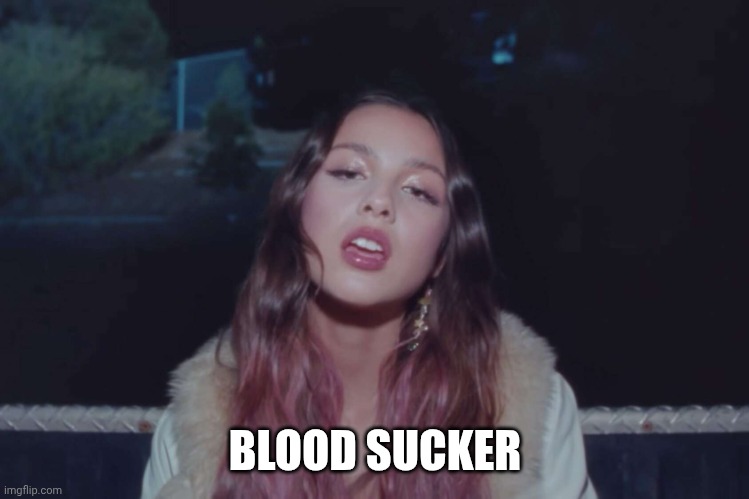 Olivia Rodrigo | BLOOD SUCKER | image tagged in olivia rodrigo | made w/ Imgflip meme maker