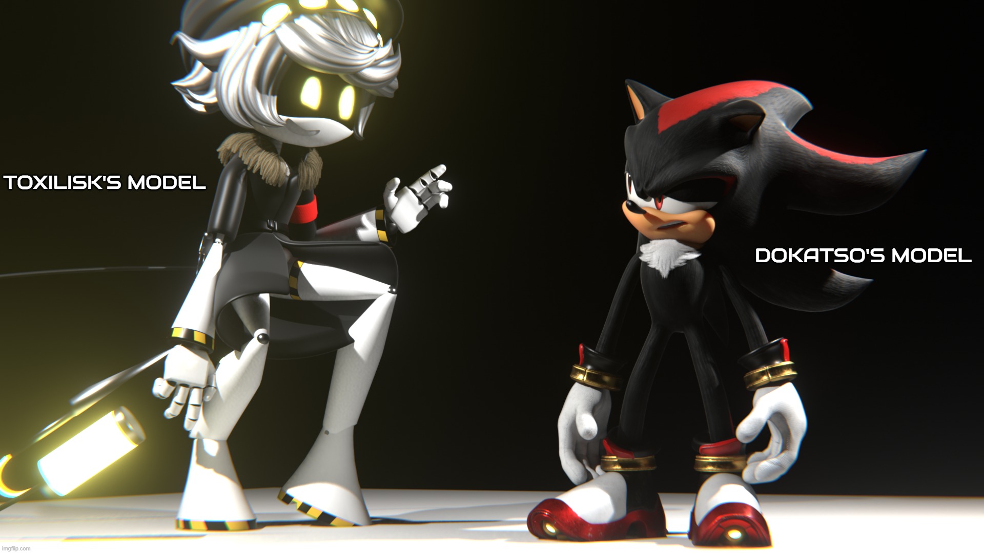 Shadow and N meetup, inspired by "N takes shadow to copper 9" by Da_Biscuit_boi_and_The_Edge_Lord | TOXILISK'S MODEL; DOKATSO'S MODEL | image tagged in murder drones,shadow the hedgehog,3d | made w/ Imgflip meme maker