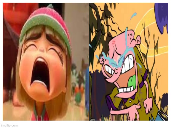 Taffyta Muttonfudge and Eddy Crying | image tagged in funny,sad,cartoon | made w/ Imgflip meme maker