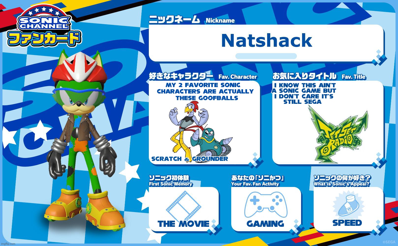 My sonic fan card | made w/ Imgflip meme maker