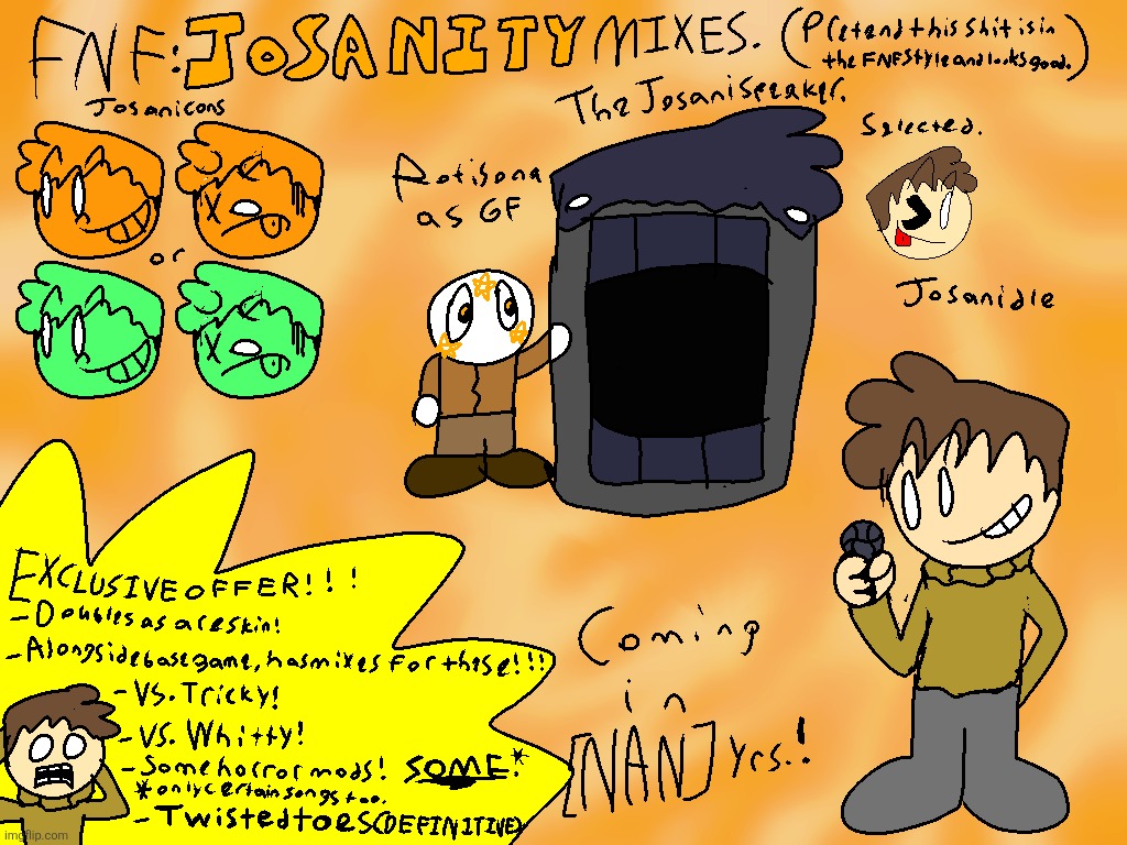 WOAG!!! josanity... in FNF!? | made w/ Imgflip meme maker