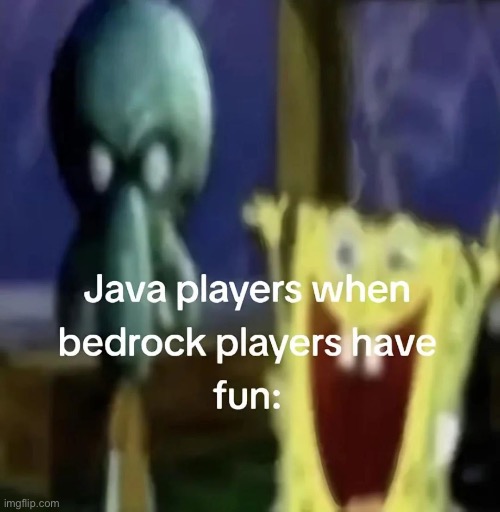 as Java player i can confirm | made w/ Imgflip meme maker