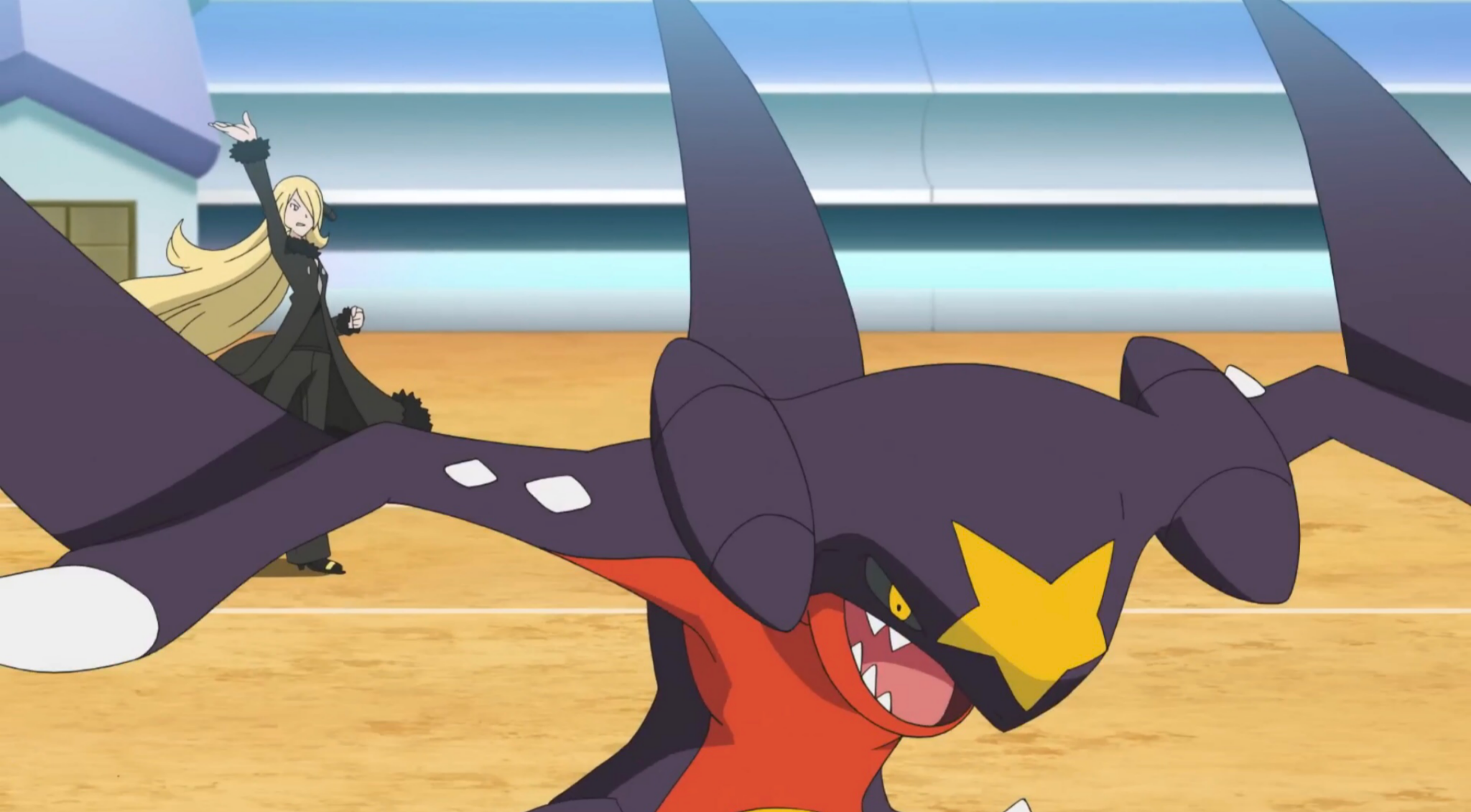 cynthia and her garchomp Blank Meme Template