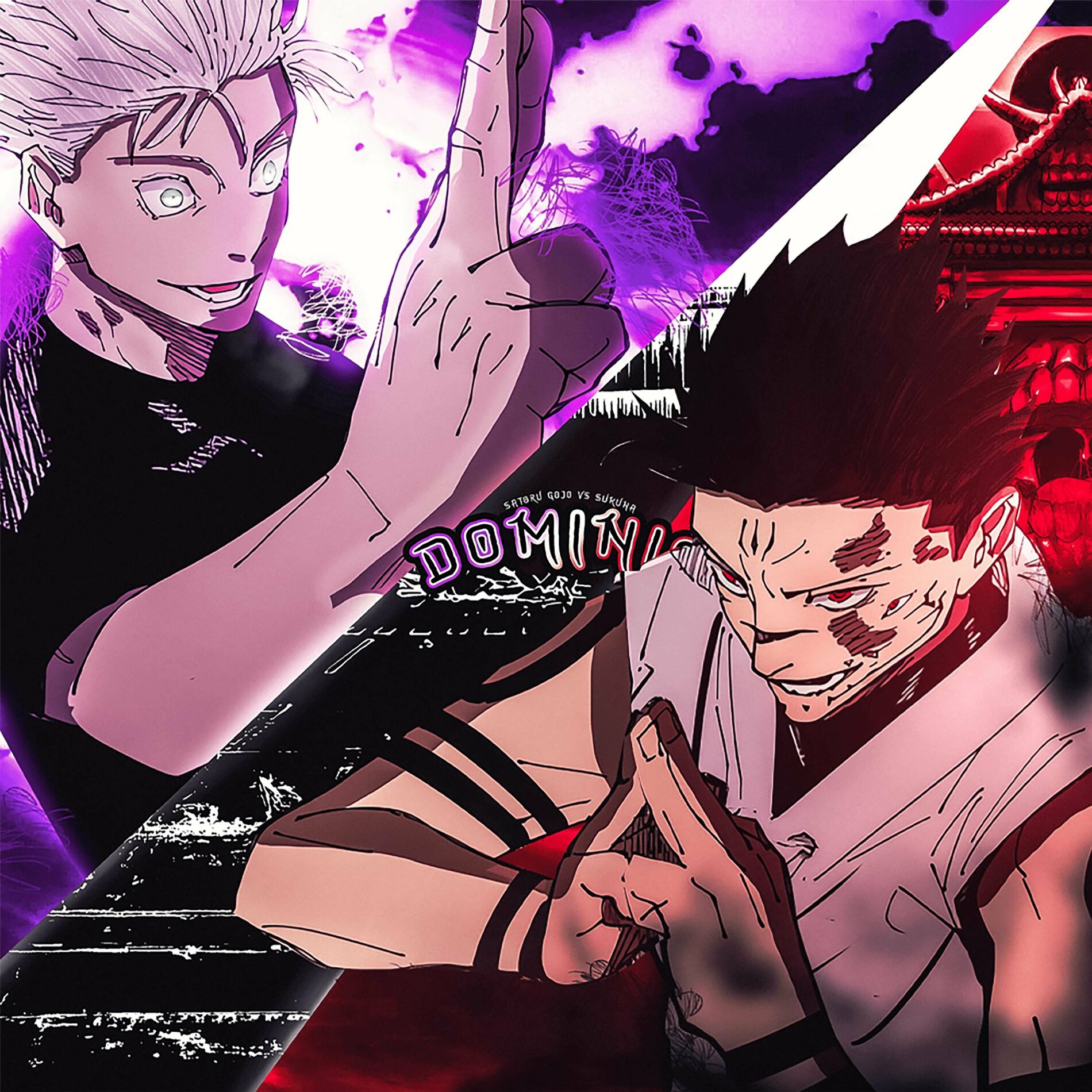 Gojo vs Sukuna Blank Meme Template
