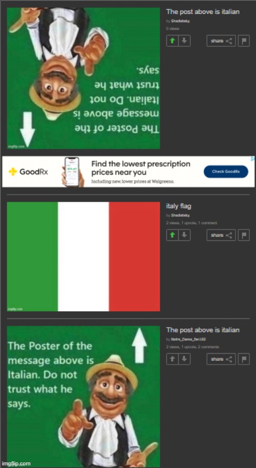 Italy ?? | made w/ Imgflip meme maker