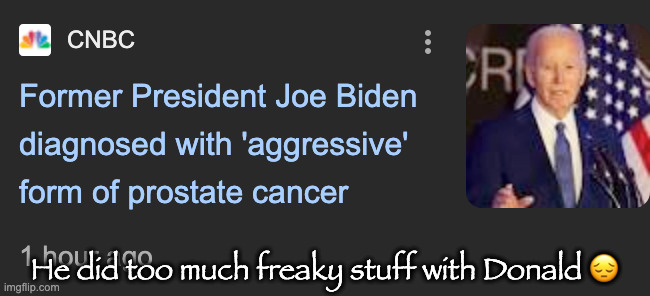 He did too much freaky stuff with Donald 😔 | made w/ Imgflip meme maker