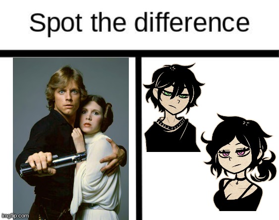 Spot the difference | image tagged in spot the difference | made w/ Imgflip meme maker