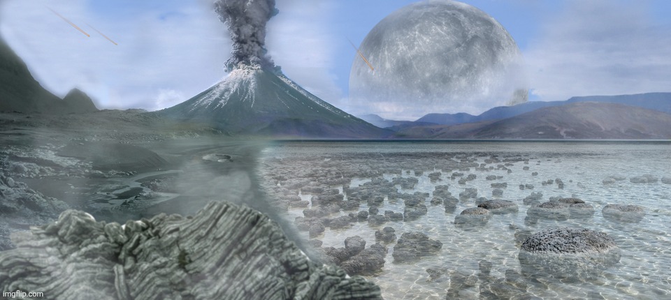 Earth, 4-2.5B years ago | made w/ Imgflip meme maker