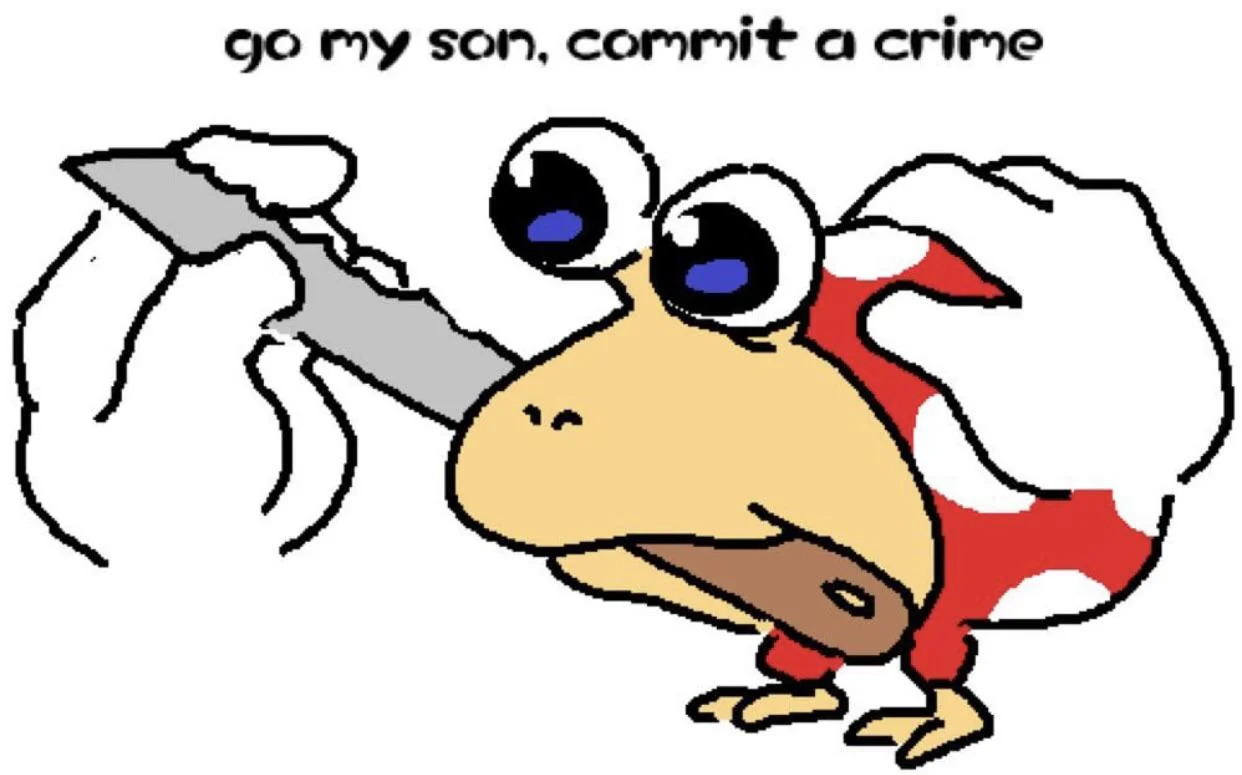 High Quality go my son commit a crime Blank Meme Template