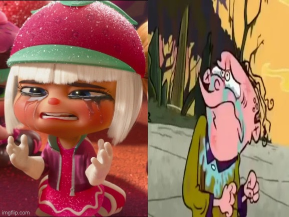 Taffyta Muttonfudge and Eddy Crying (2) | image tagged in cartoon,sad,funny | made w/ Imgflip meme maker