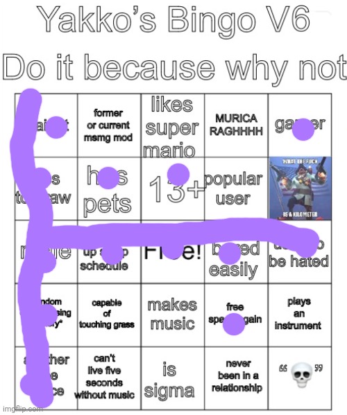 Yakko’s Bingo V6 | image tagged in yakko s bingo v6 | made w/ Imgflip meme maker