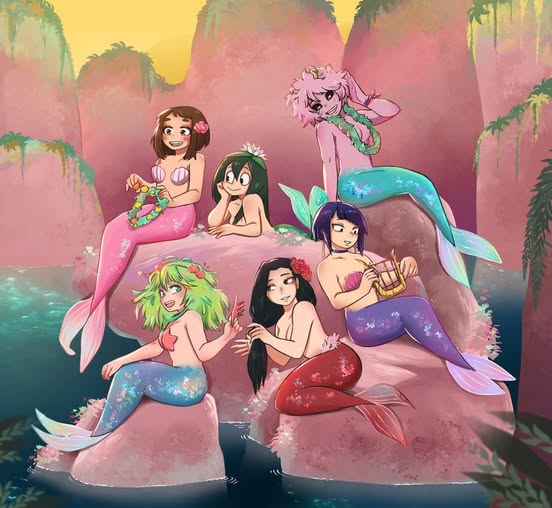 my hero mermaids Blank Meme Template