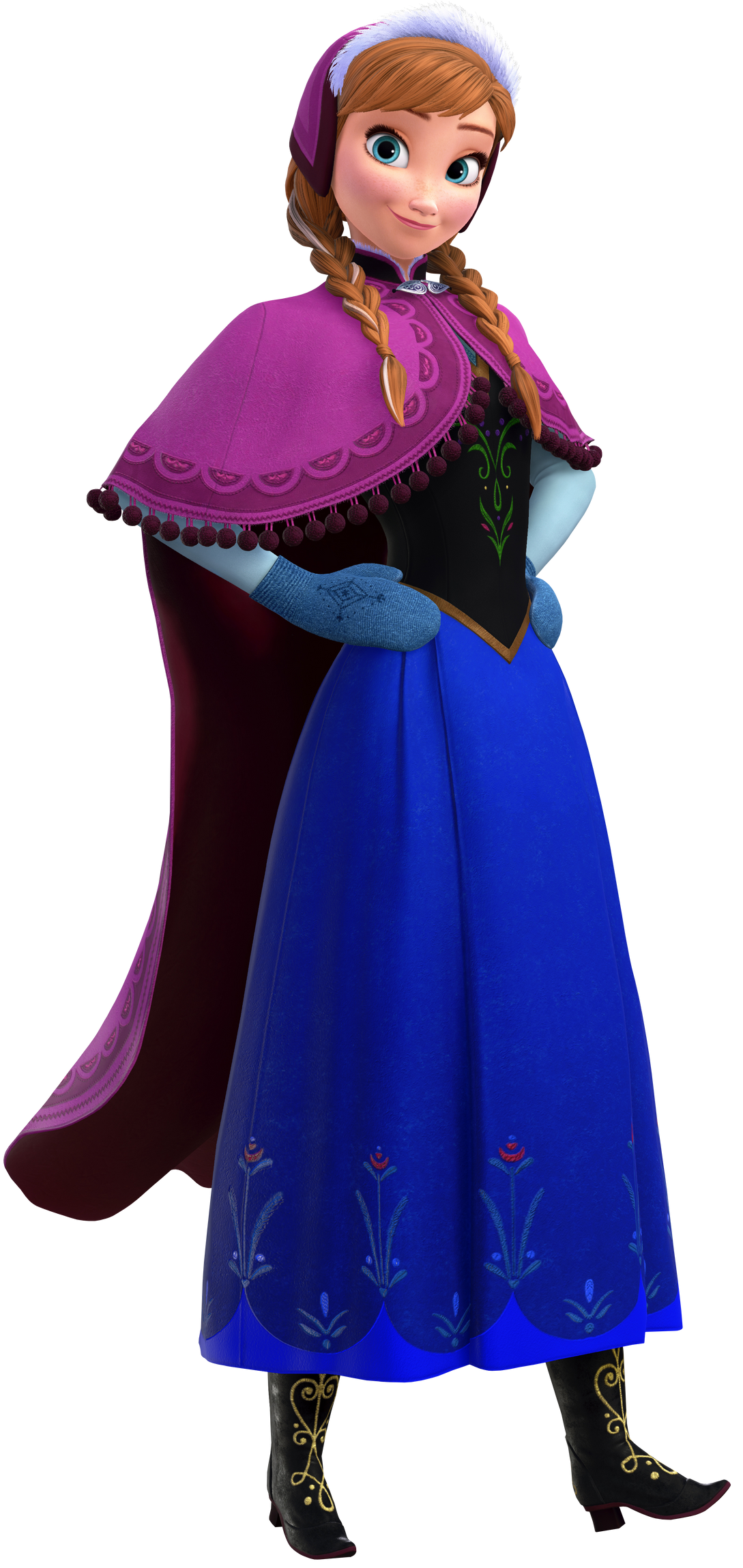 Anna of Arendelle in her Winter Attire Blank Meme Template