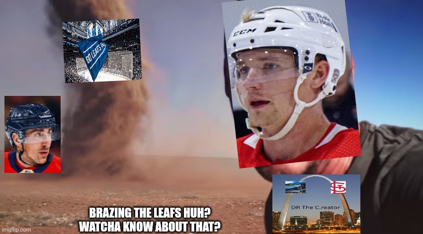 Sports | BRAZING THE LEAFS HUH? WATCHA KNOW ABOUT THAT? | image tagged in here it comes,ice hockey | made w/ Imgflip meme maker