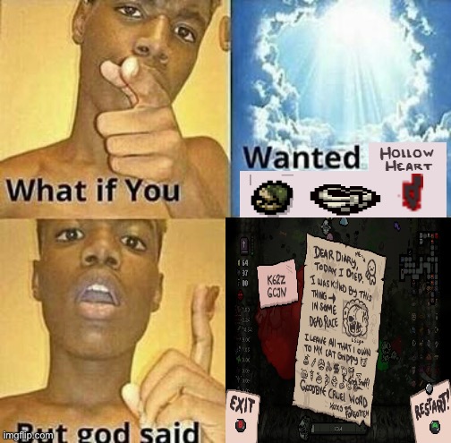 look at the healthbar. | image tagged in what if you wanted to go to heaven | made w/ Imgflip meme maker