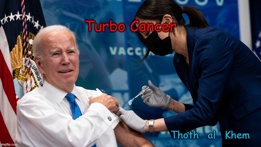 Joe Biden Vaccine Turbo Cancer | Turbo Cancer; Thoth   al   Khem | image tagged in right on time,tried to tell you all,biden cancer,biden prostate,metastasized,biden is done | made w/ Imgflip meme maker