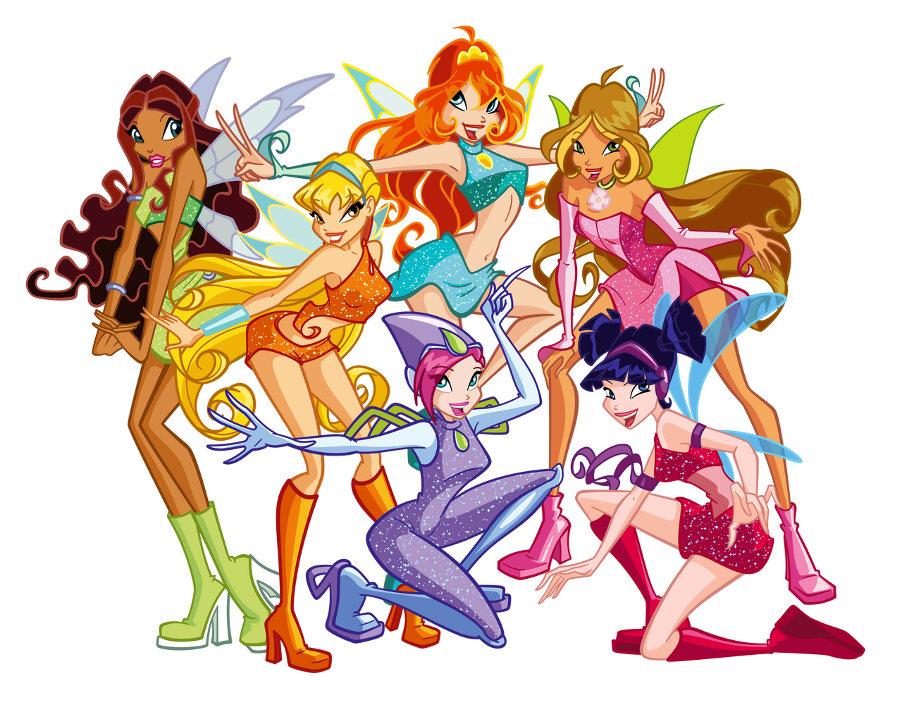 Bloom Stella Flora Aisha/Layla Musa Tecna Magic Winx Blank Meme Template