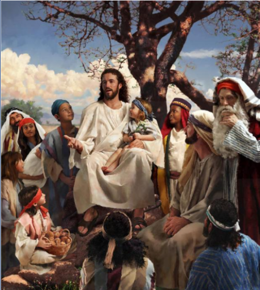 Jesus teaching his followers Blank Meme Template
