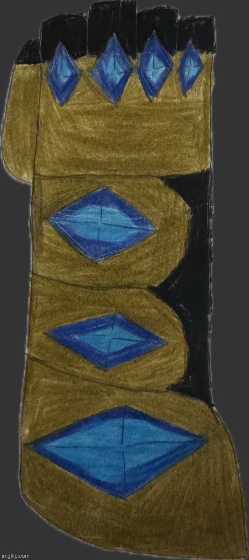 Fun fact: Xerxes originally was supposed to have this stone-wielding gauntlet throughout the entire story. | made w/ Imgflip meme maker