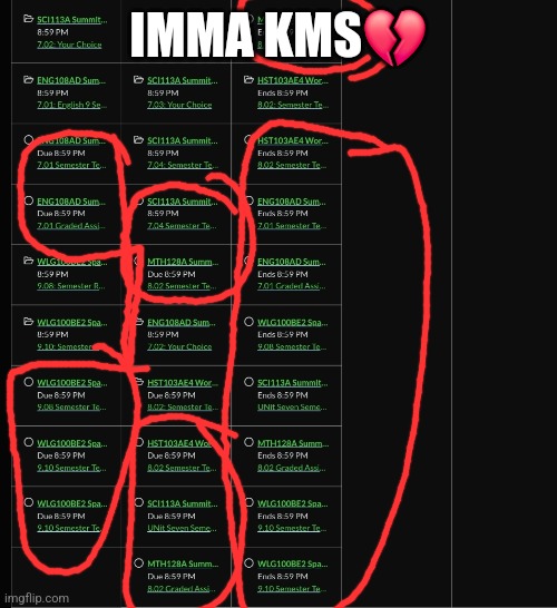 All of the circles are unit tests | IMMA KMS💔 | made w/ Imgflip meme maker