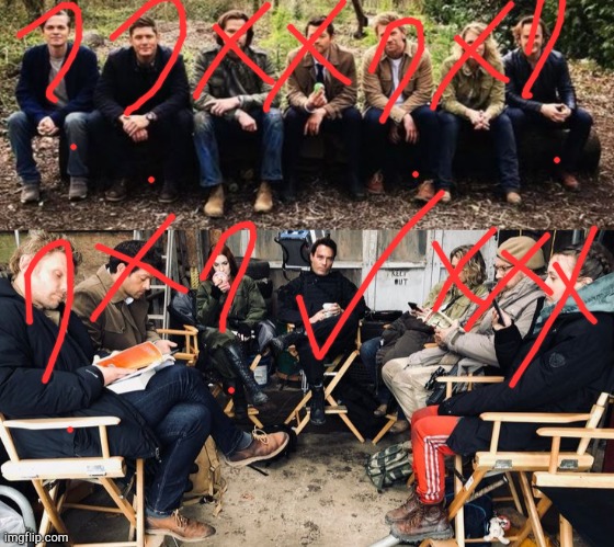 What? Oh, Just Me Being Toxic AF With The SPN 13x22 Cast..... WBU? | image tagged in supernatural,actors,actress,toxic,biased media,fuck you | made w/ Imgflip meme maker