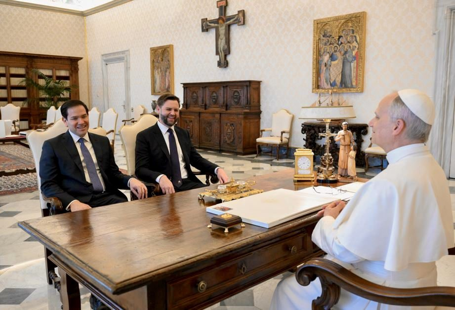 Pope Leo XIV, JD Vance, Marco Rubio Blank Meme Template