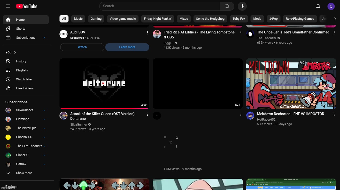 YouTube recommended anomaly. wtf is this in the middle | made w/ Imgflip meme maker
