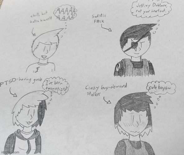 In other words, their personalities are :') :3 >:) ;) | made w/ Imgflip meme maker