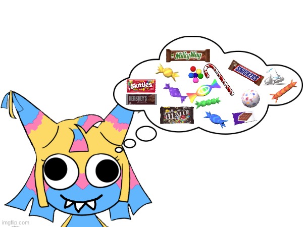 Candied Thoughts.mp3 | image tagged in yatta,dandy's world | made w/ Imgflip meme maker