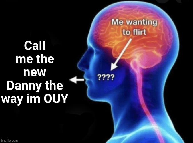 Me wanting to flirt | Call me the new Danny the way im OUY | image tagged in me wanting to flirt | made w/ Imgflip meme maker
