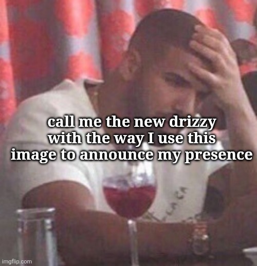 Drake upset | call me the new drizzy with the way I use this image to announce my presence | image tagged in drake upset | made w/ Imgflip meme maker