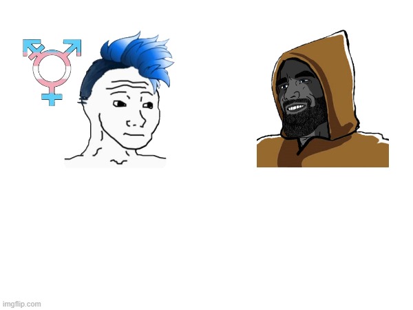 LGBTQ Vs Giga Chad Blank Meme Template
