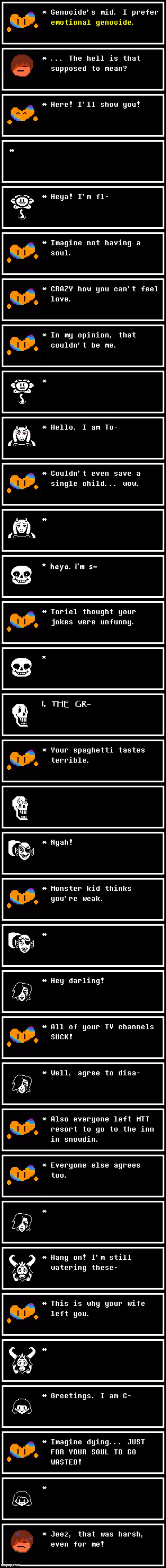 Emotional genocide. | made w/ Imgflip meme maker