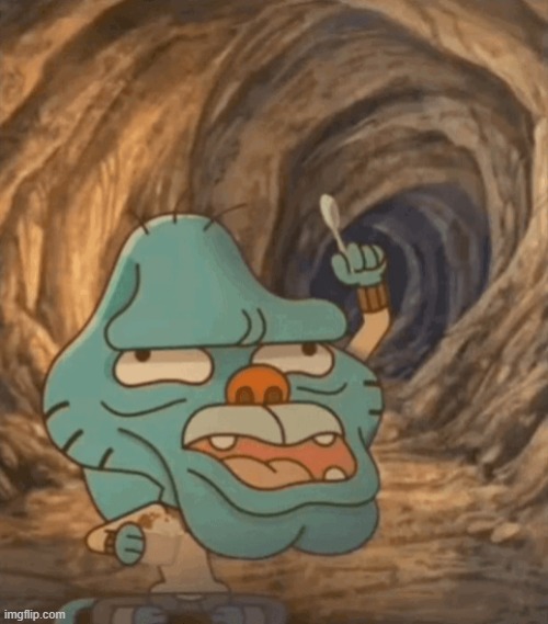 caveman gumball | image tagged in caveman gumball | made w/ Imgflip meme maker
