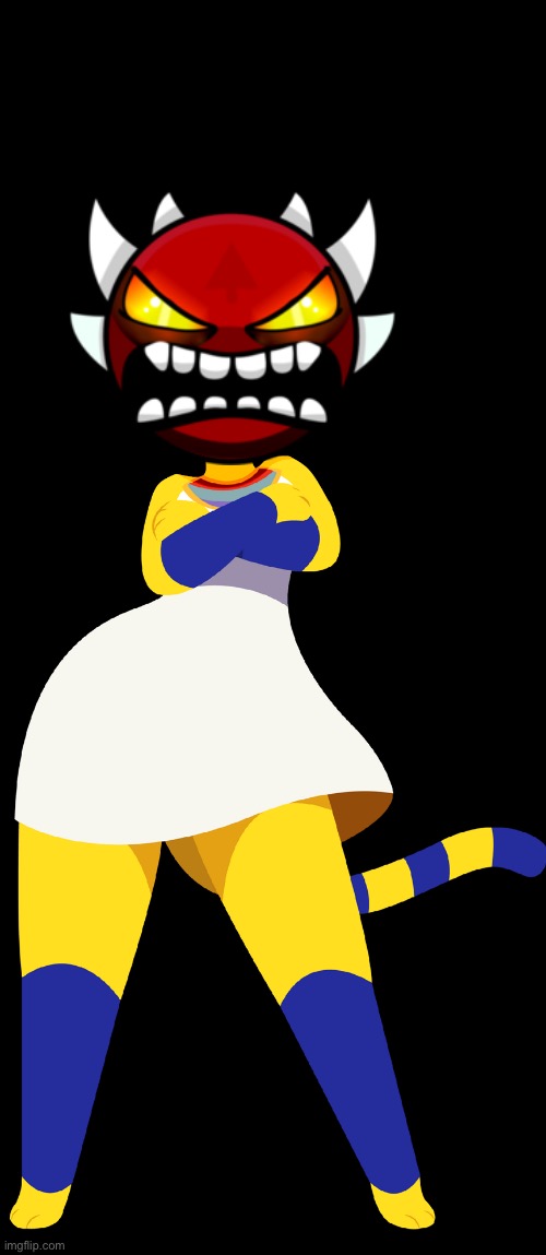 U | image tagged in headless ankha | made w/ Imgflip meme maker