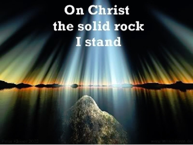 The Solid Rock | image tagged in jesus christ,rock,the bible,christians christianity,holy spirit,god the father | made w/ Imgflip meme maker