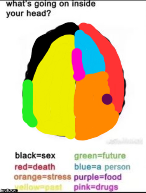 decided to actually do it, why are my thoughts lwk giving clown | image tagged in what's going on inside your head | made w/ Imgflip meme maker