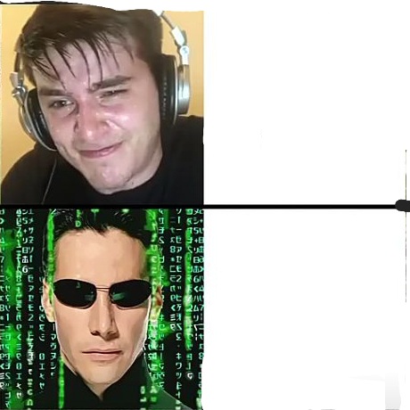 noob vs hacker Blank Meme Template