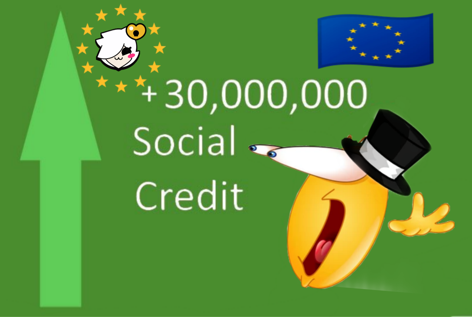 +30 000 000 european social credits Blank Meme Template