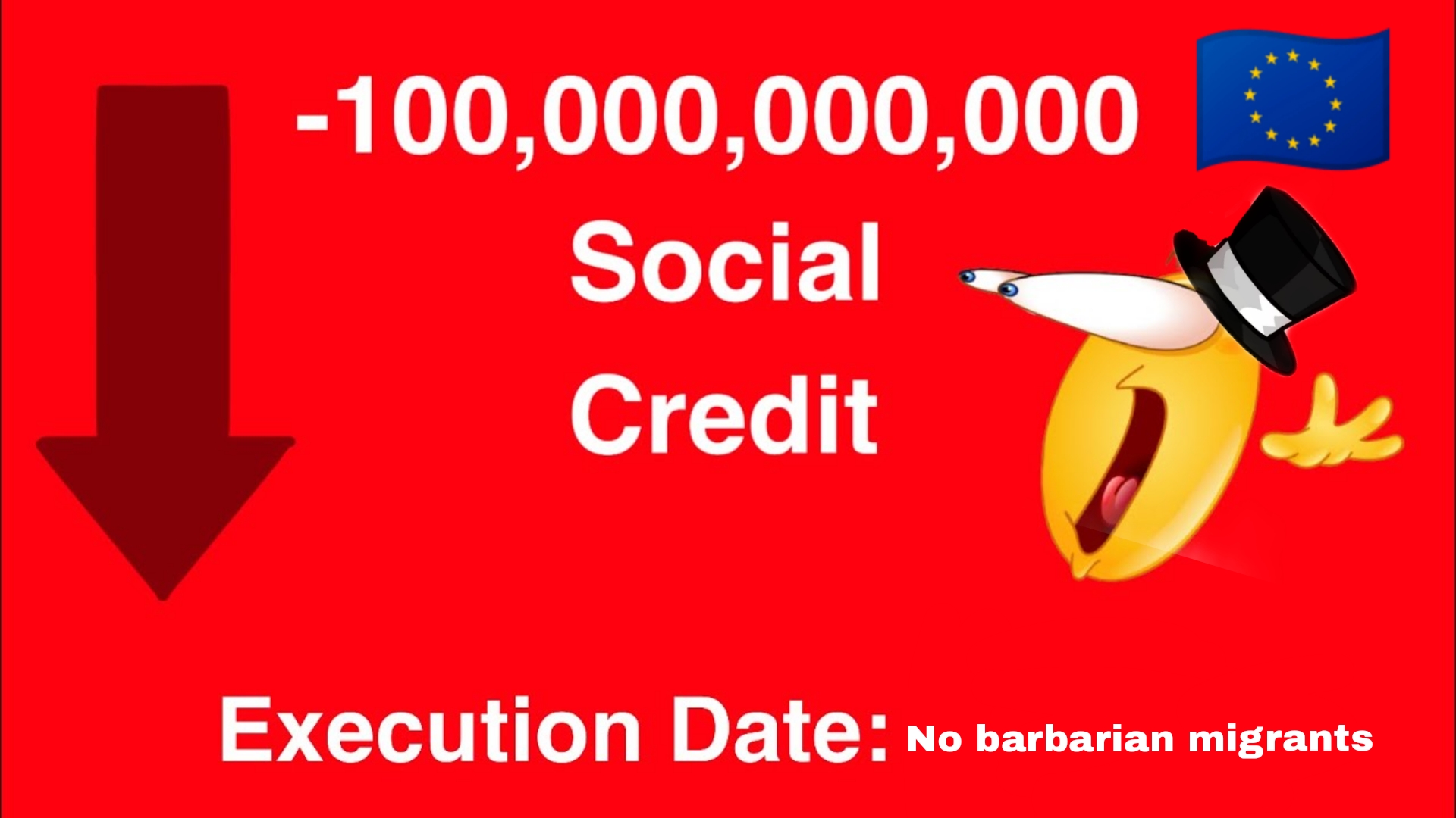 -100 000 000 000 european social credits Blank Meme Template
