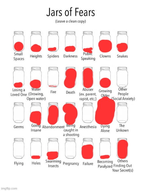 Jar of fears clear version | image tagged in jar of fears clear version | made w/ Imgflip meme maker